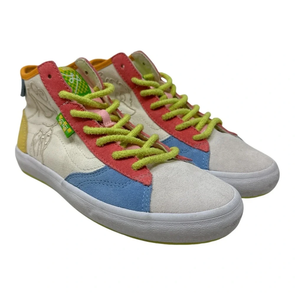 Vans Sesame Street Sk8-Hi Kids Size 3 Multicolor Elmo Cookie Monster Sneakers